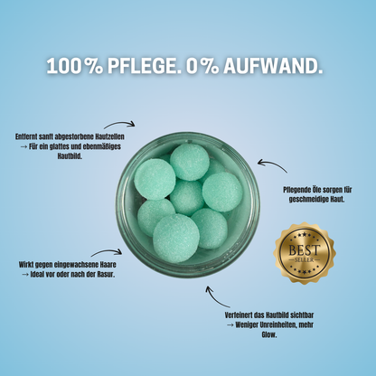 KENZA Glow Set – Peelinghandschuh + Bodypeeling für glatte Haut